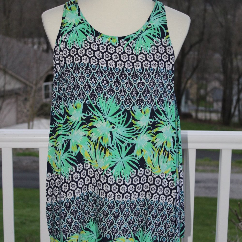 Floral Designed Tank Top - Size XL